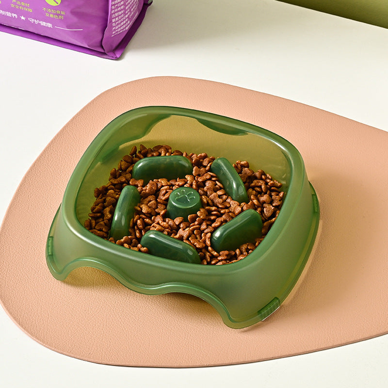 Pet Slow Anti Choking Water Feeder Bowl Plastic Food Plate
