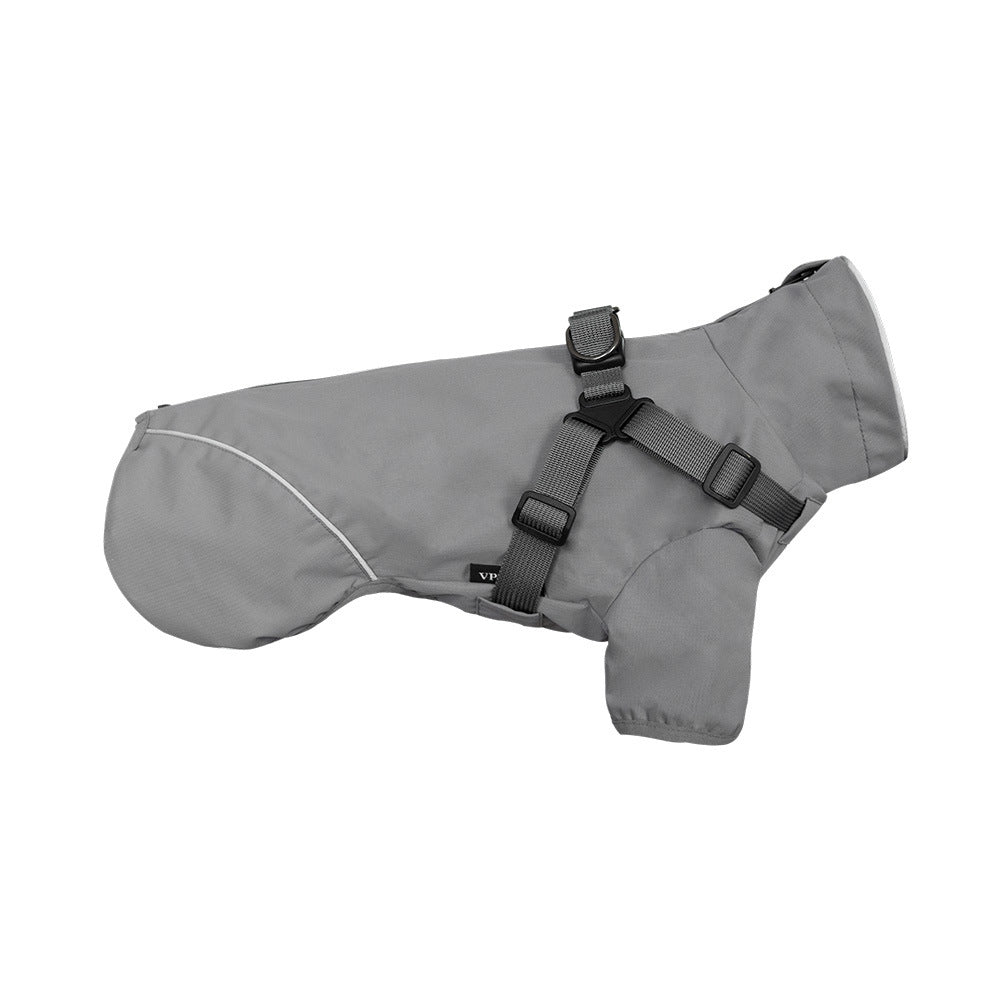 Pet Chest Back Waterproof Raincoat Two Leg Traction Coat