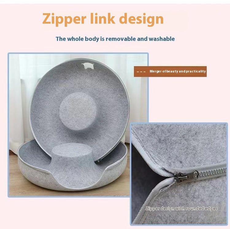 Comfortable Round Pet Tunnel Bed Cozy Sleeping Nest