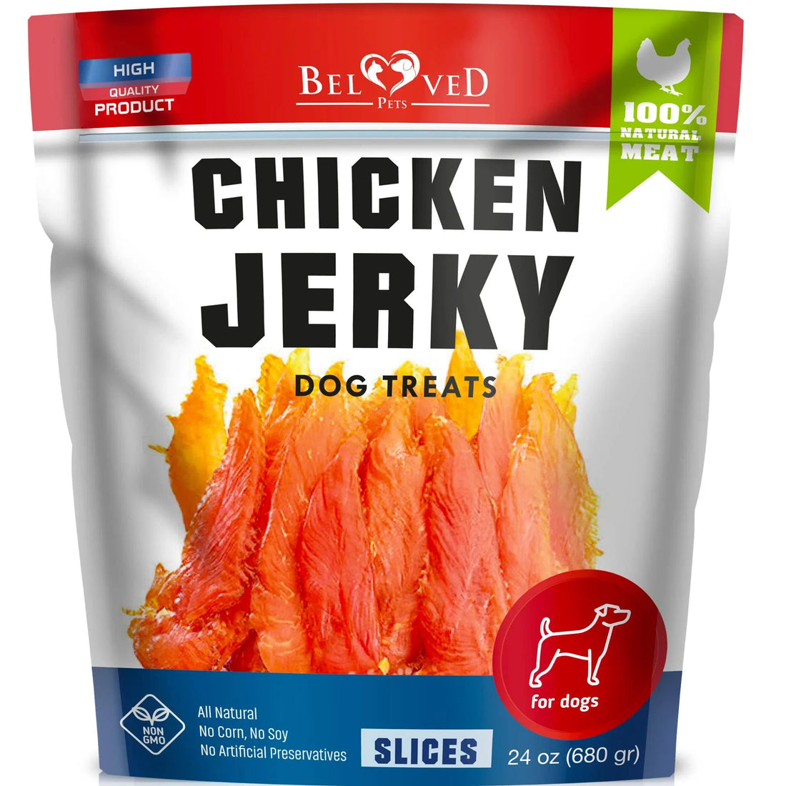 Grain Free Chicken Jerky Training Treats 1.5Lb, 24 oz