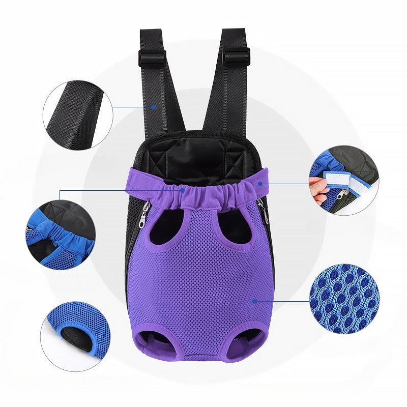 Breathable Adjustable Pet Carrier Backpack Outdoor Travel Bag