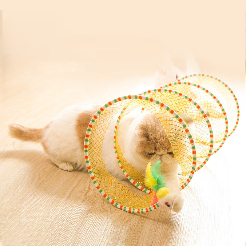 Pet Foldable Storage Interactive Tunnel Play Toy