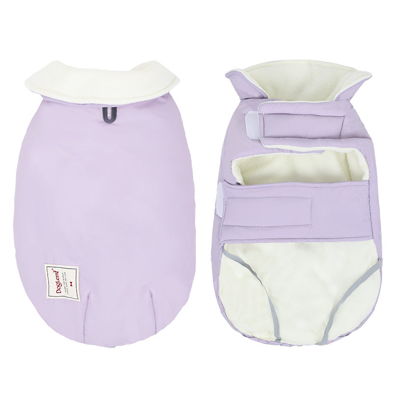 Pet Lapel Turtleneck Cotton Padded Warm Vest Clothing