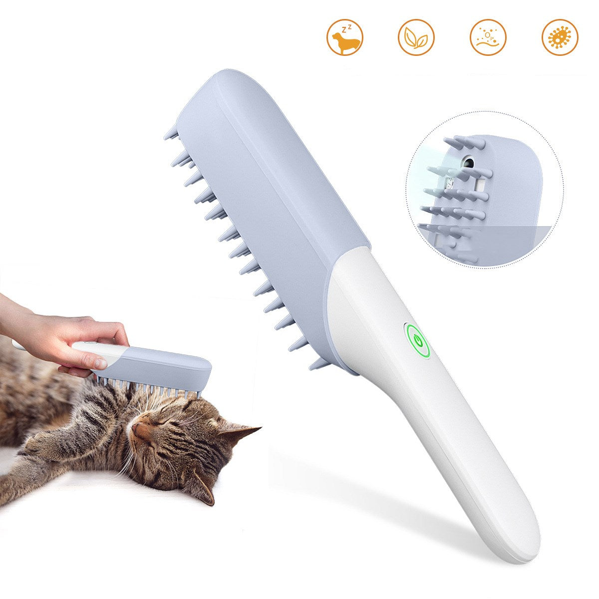 Pet Silicone Massage Grooming Deodorizing Brush Tool