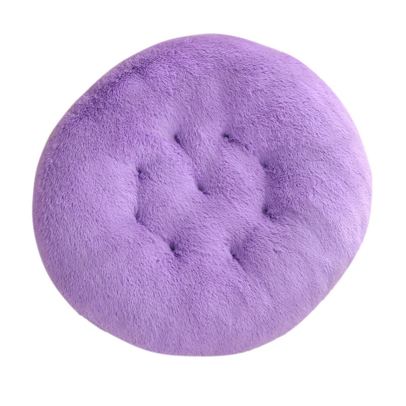 Plush Round Pet Bed Warm Sleeping Mat Cozy Nest
