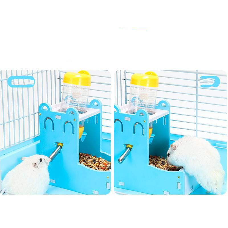 Automatic Hamster Water Bottle Feeder Nest Bowl Set