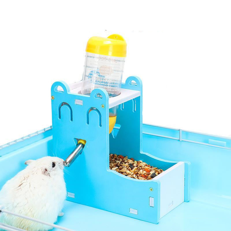 Automatic Hamster Water Bottle Feeder Nest Bowl Set