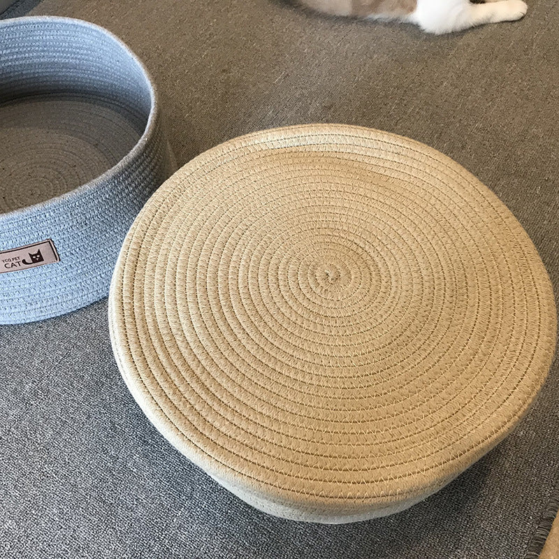 Round Pet Bed Kennel Soft Sleeping Nest