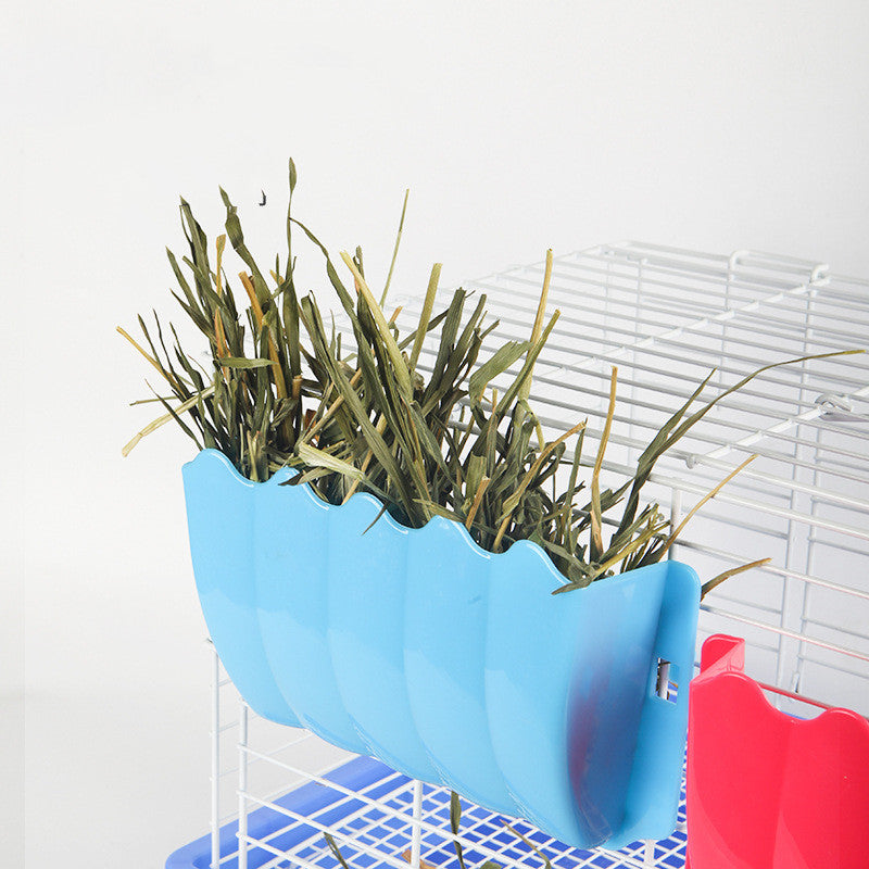 External Rabbit Grass Rack Food Bowl Cage Supplies