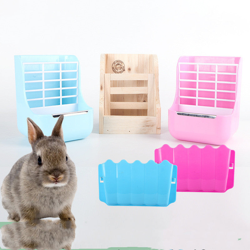 External Rabbit Grass Rack Food Bowl Cage Supplies
