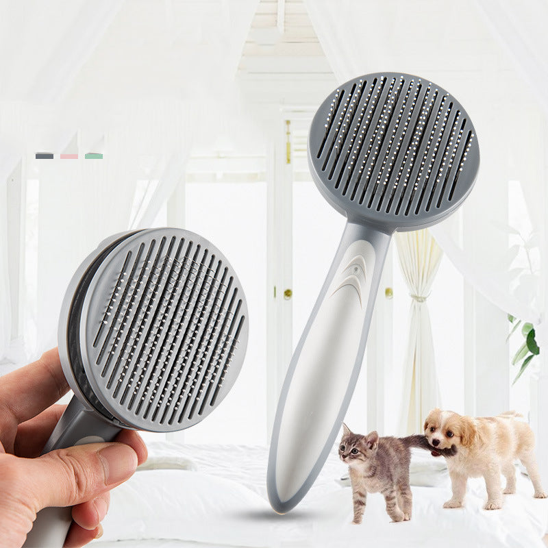 Pet Slicker Grooming Shedding Brush Easy Clean Tool