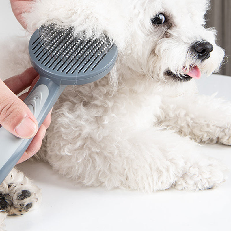 Pet Slicker Grooming Shedding Brush Easy Clean Tool