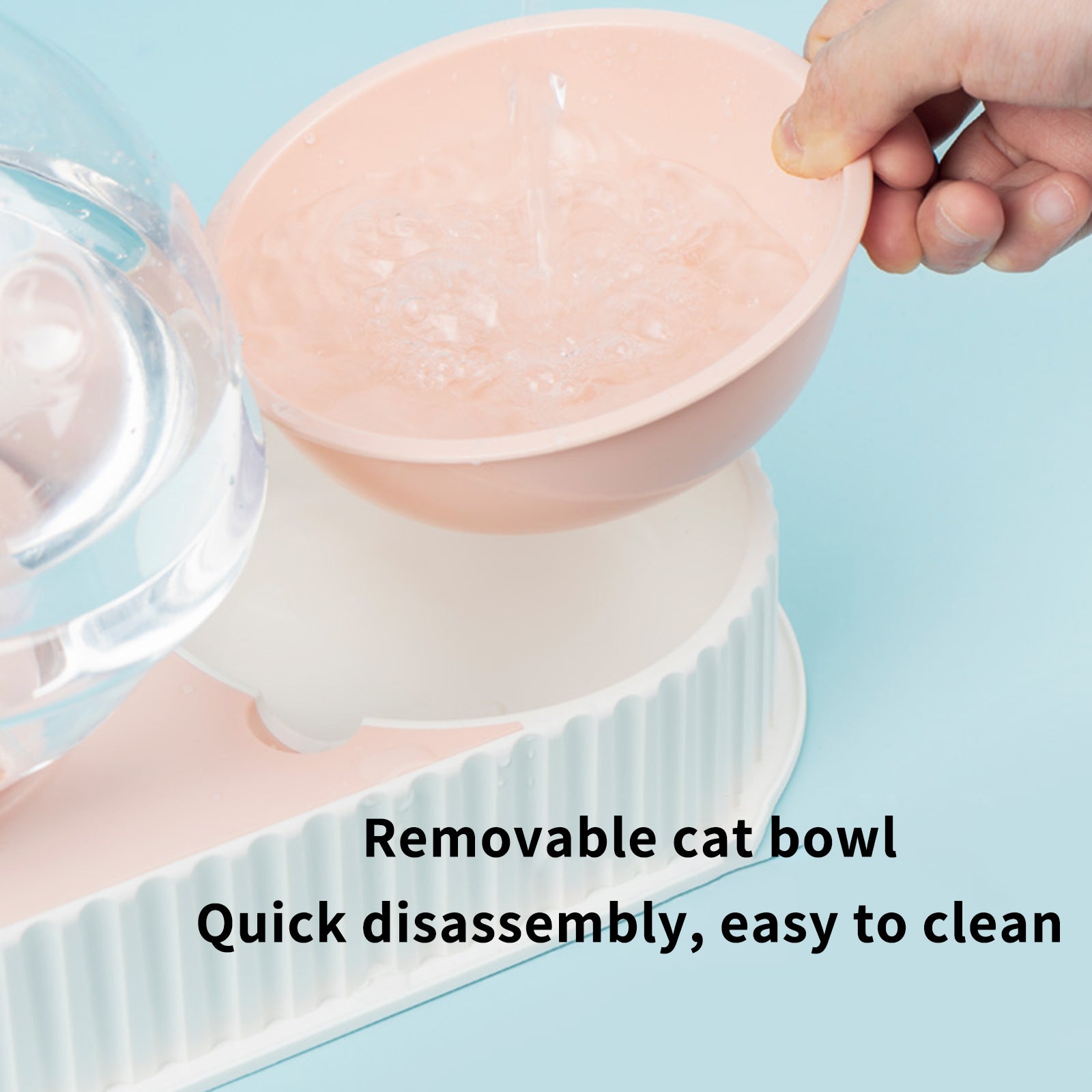 Pet Automatic Plastic Feeding Drinking Water Bowl Dispenser