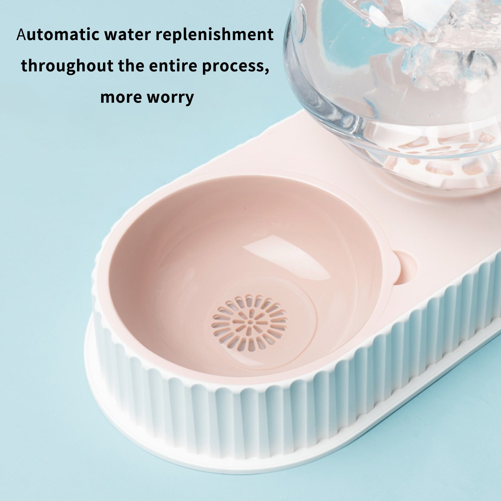 Pet Automatic Plastic Feeding Drinking Water Bowl Dispenser