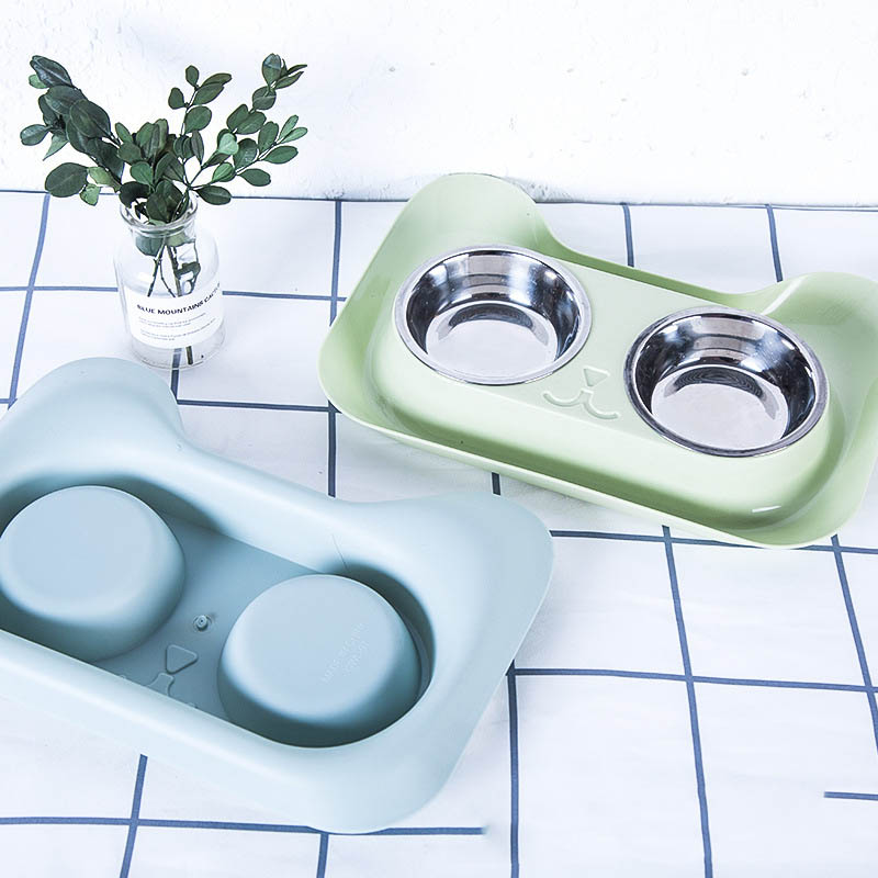 Stainless Steel Pet Feeding And Drinking Bowl Set