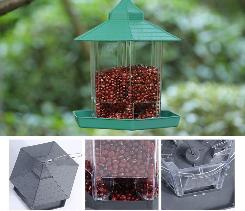 Plastic Hanging Bird Feeder with Rope Lanyard