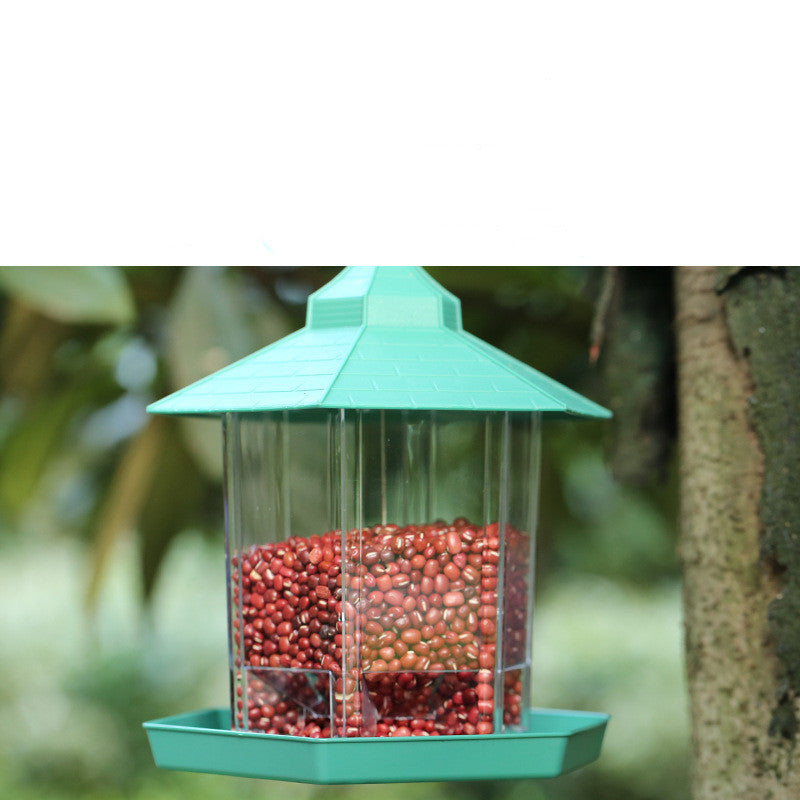 Plastic Hanging Bird Feeder with Rope Lanyard