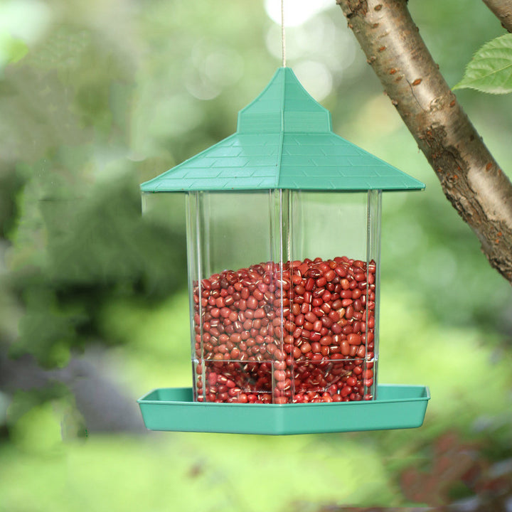 Plastic Hanging Bird Feeder with Rope Lanyard