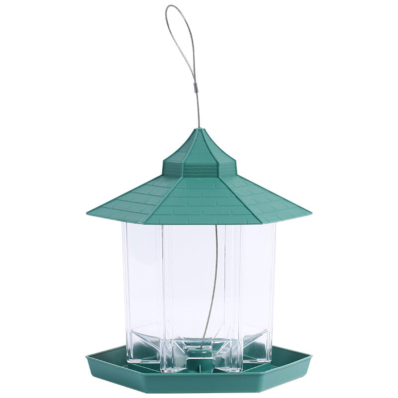 Plastic Hanging Bird Feeder with Rope Lanyard