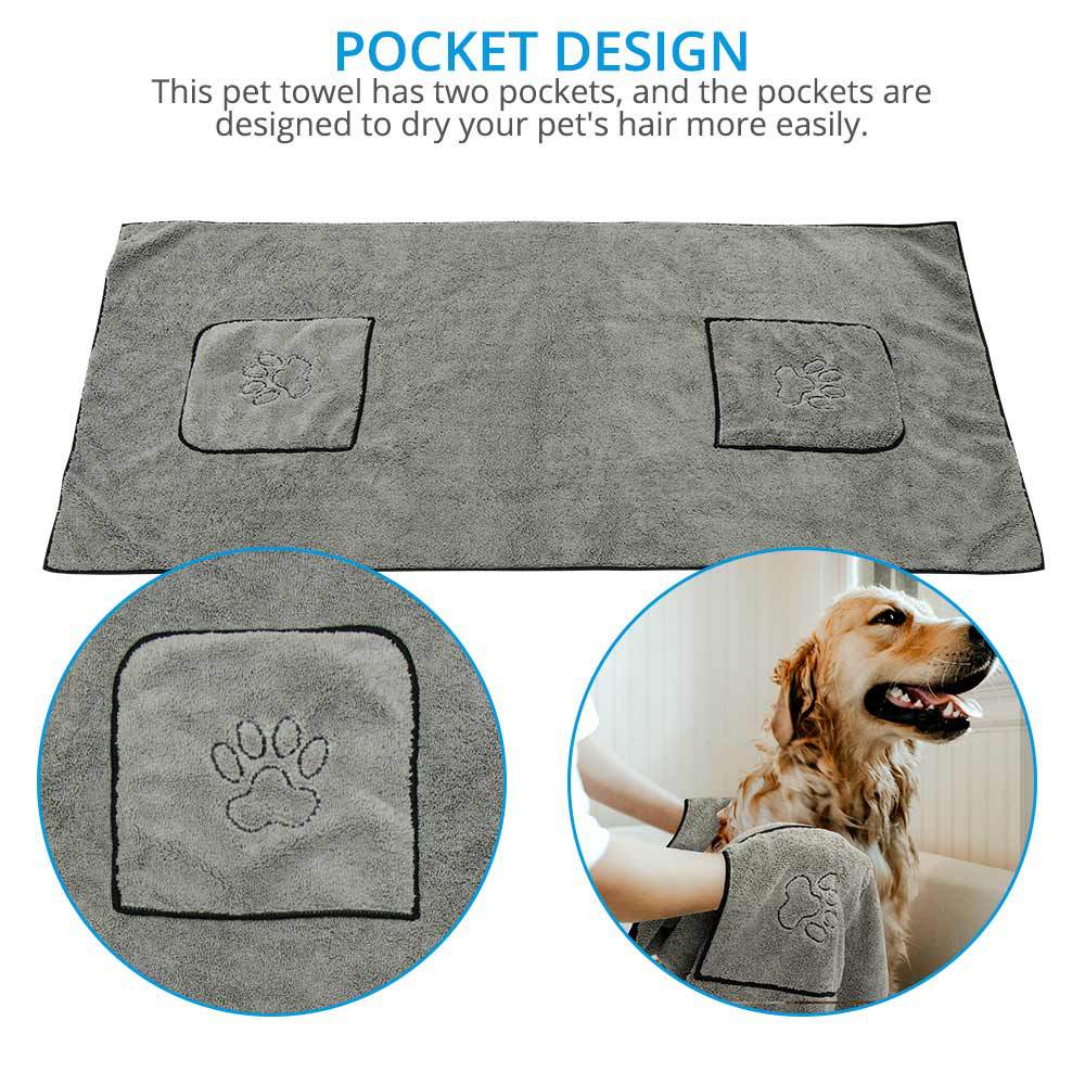 Super Absorbent Pet Bathrobe Large Bath Towel Wrap