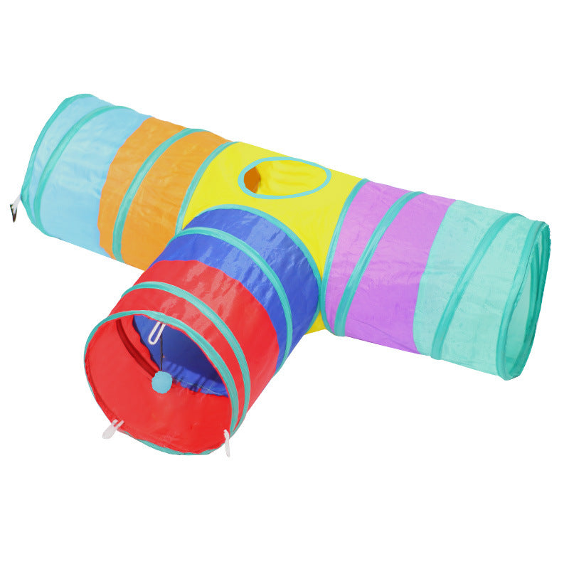 Pet Foldable Tunnel Climbing Path Interactive Play Toy