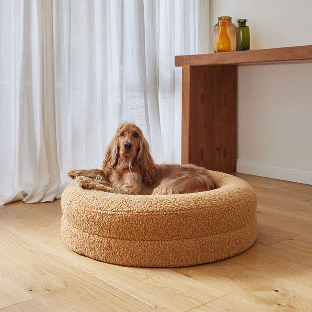 Solid Color Leisure Round Pet Bed Cozy Sleeping Nest