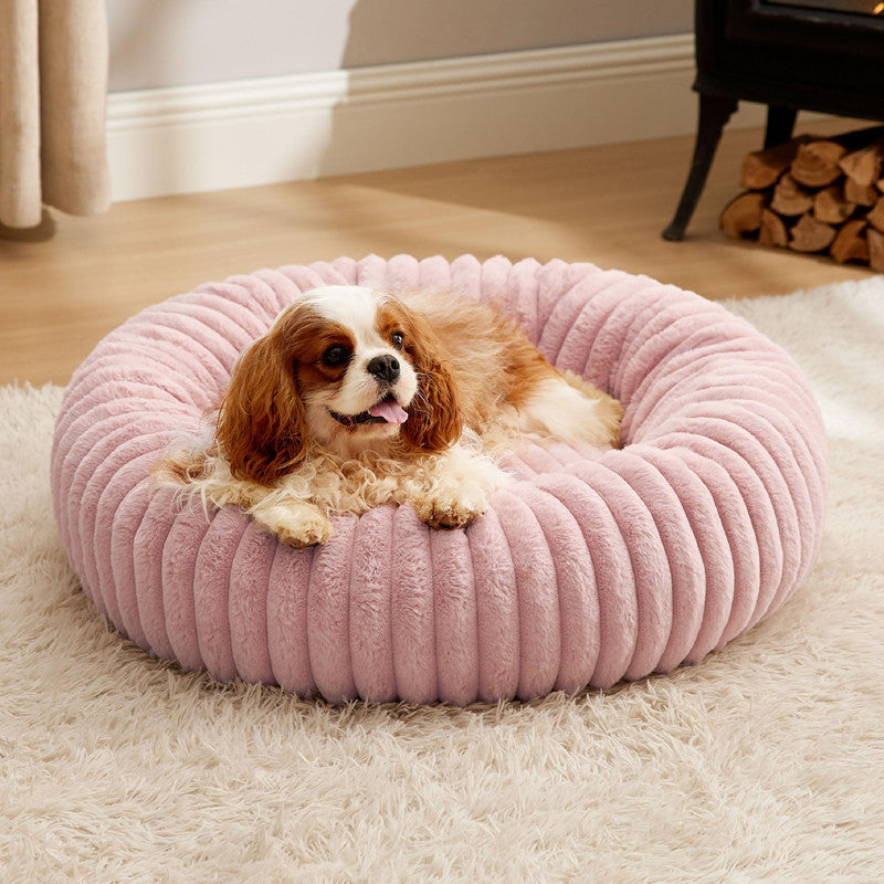 Plush Round Pet Bed Winter Warm Rabbit Fur Mat