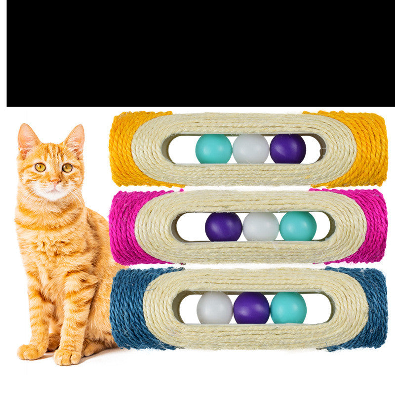 Pet Long Sisal Drum Three Piece Interactive Toy Set