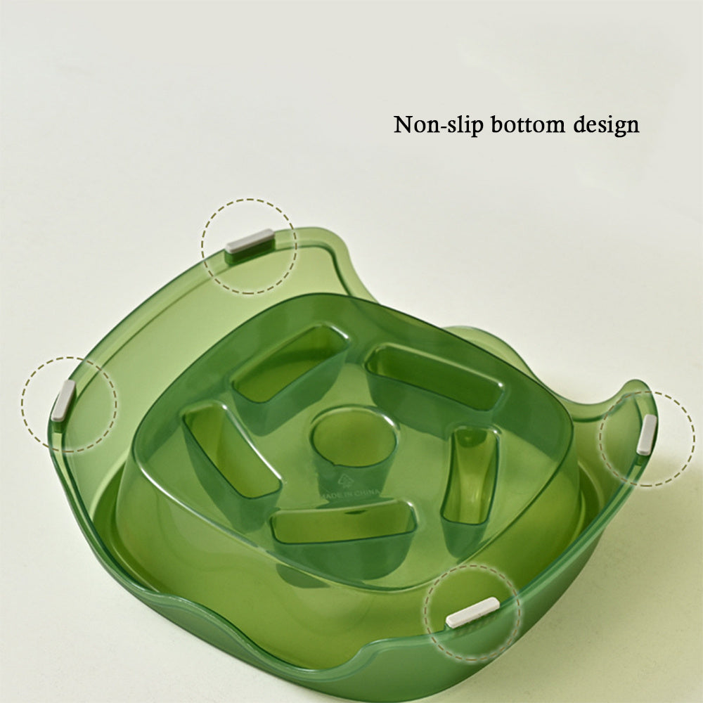 Pet Slow Anti Choking Water Feeder Bowl Plastic Food Plate