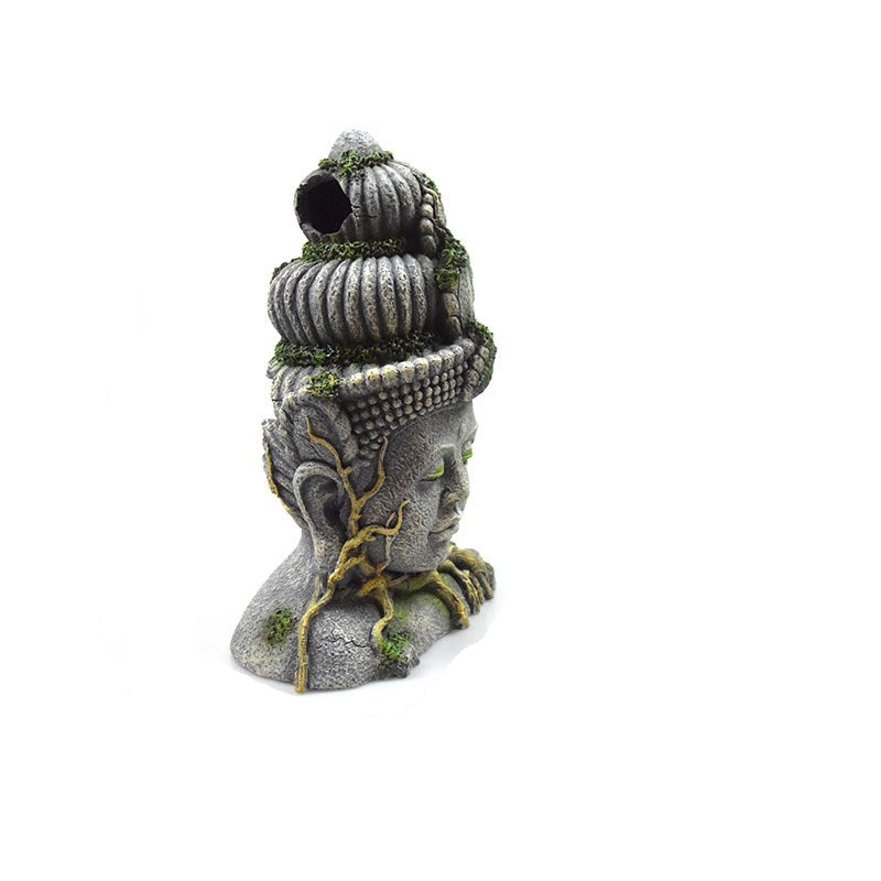 Reptile Tank Aquarium Ornaments Simulation Bodhisattva Head