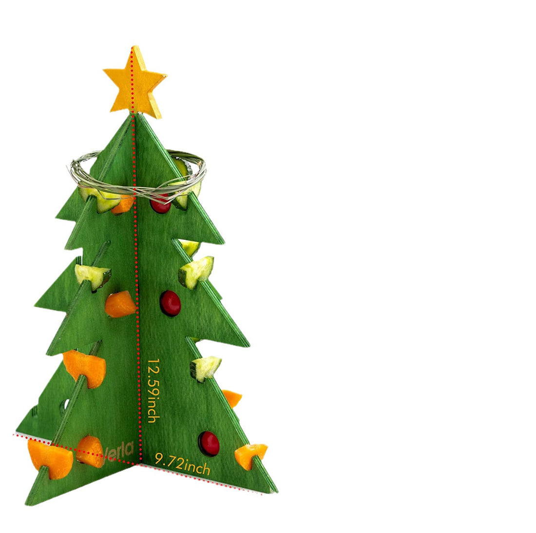 Christmas Tree Wooden Pet Vegetable Feeder Rack Toy