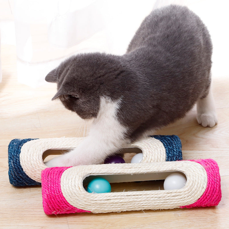 Pet Long Sisal Drum Three Piece Interactive Toy Set