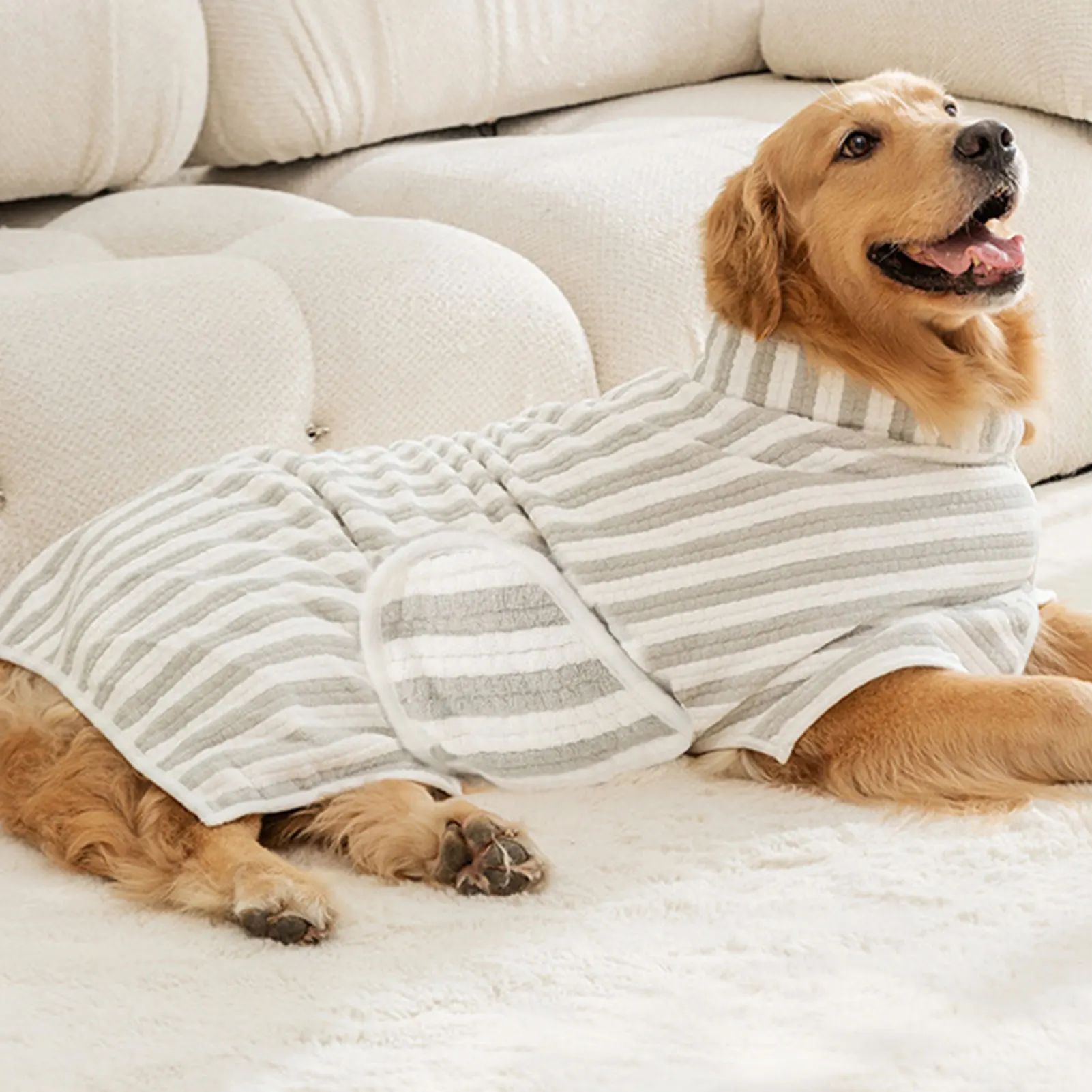 Ultra Absorbent Quick Dry Pet Bath Towel Thick Bathrobe Wrap