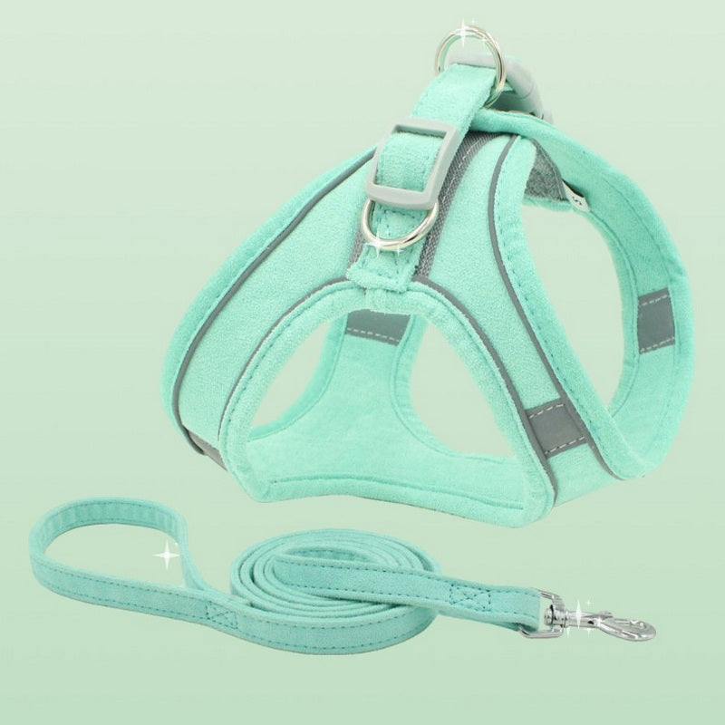 Vest Type Pet Chest Harness With Control Leash
