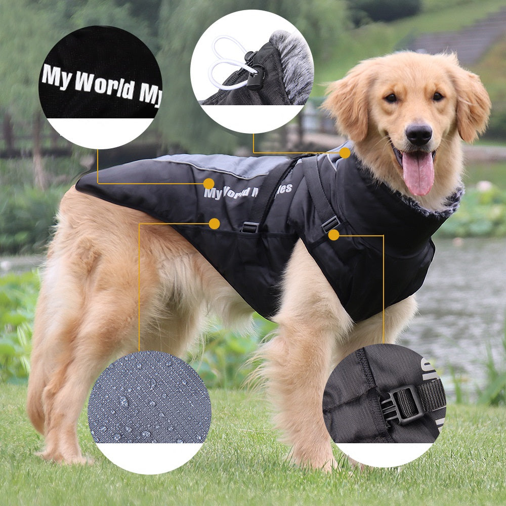 Warm Waterproof Reflective Pet Shell Jacket Outdoor Clothing