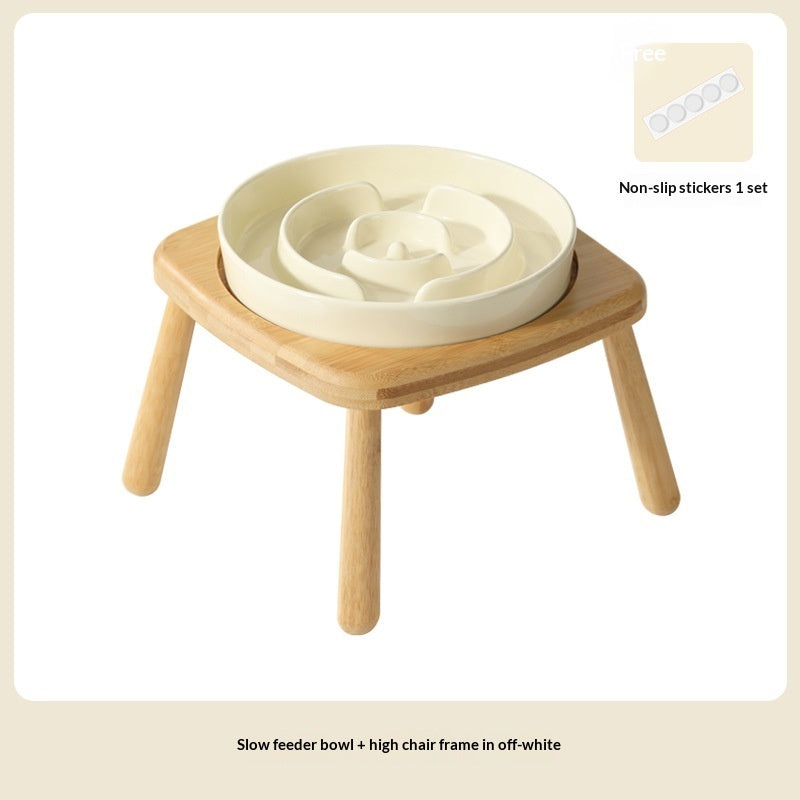 Ceramic Pet Slow Feeding Anti Choking Bowl