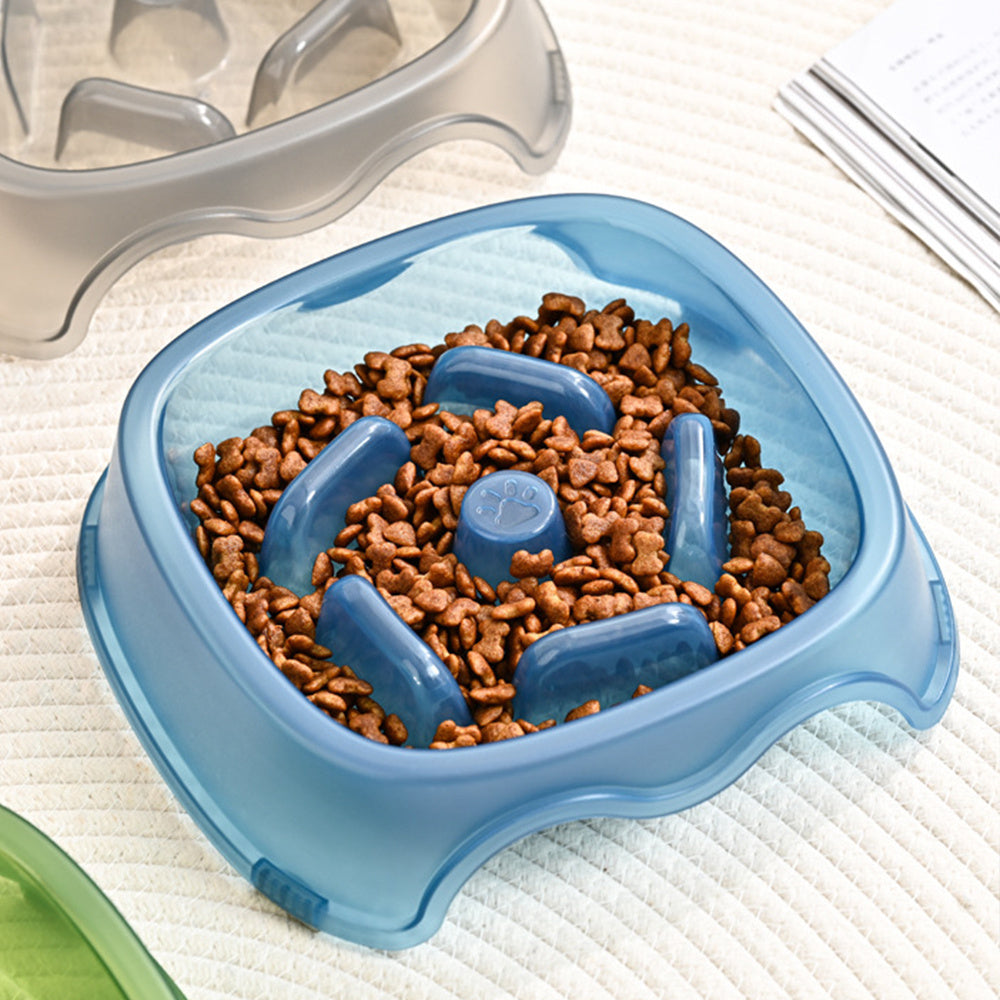 Pet Slow Anti Choking Water Feeder Bowl Plastic Food Plate