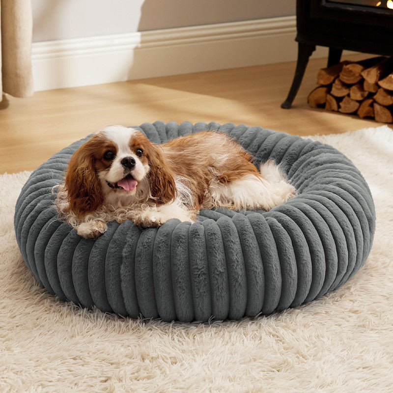 Plush Round Pet Bed Winter Warm Rabbit Fur Mat