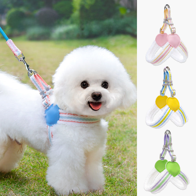 Breathable Pet Chest Vest Walking Leash Harness Set