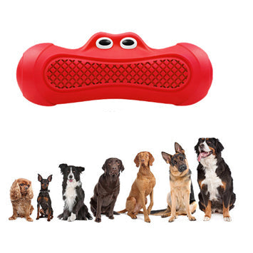 Vocal Rugby Pet Toy Natural Rubber Teething Chew Toy