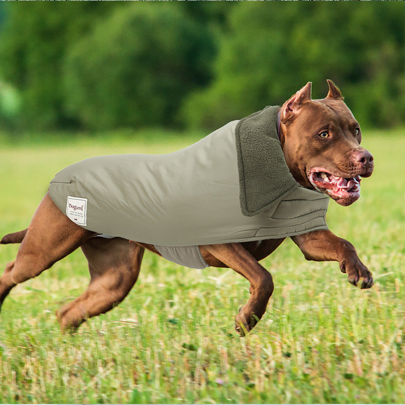 Pet Lapel Turtleneck Cotton Padded Warm Vest Clothing