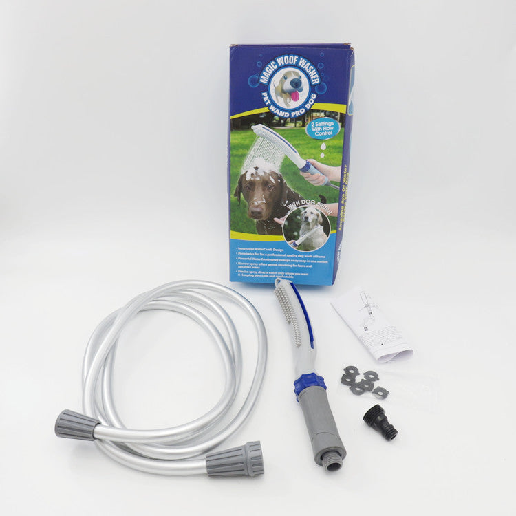 Pet Bath Brush With Water Hose Shower Cleaning Tool