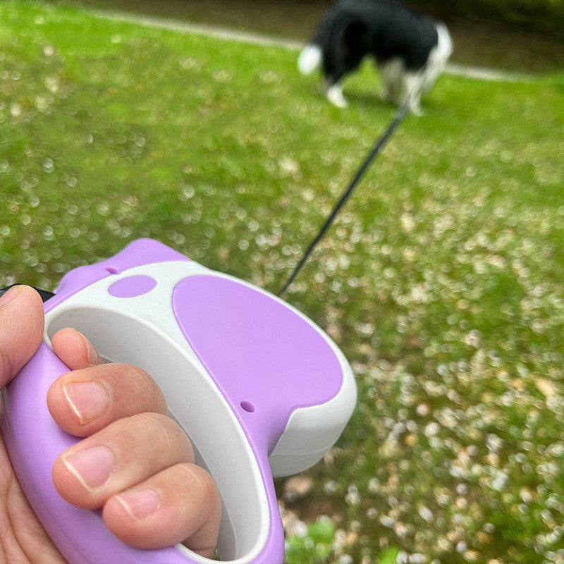 Retractable Pet Leash With LED Light Control Rope