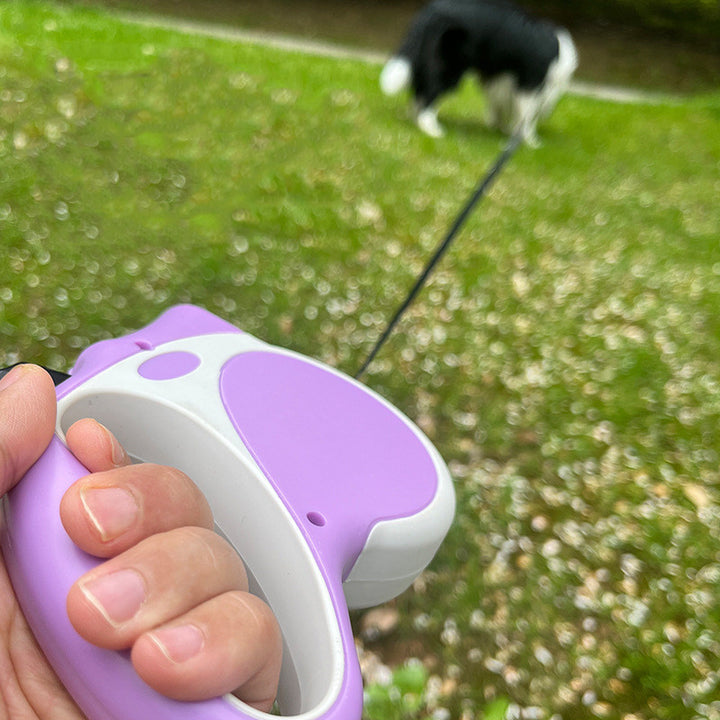 Retractable Pet Leash With LED Light Control Rope