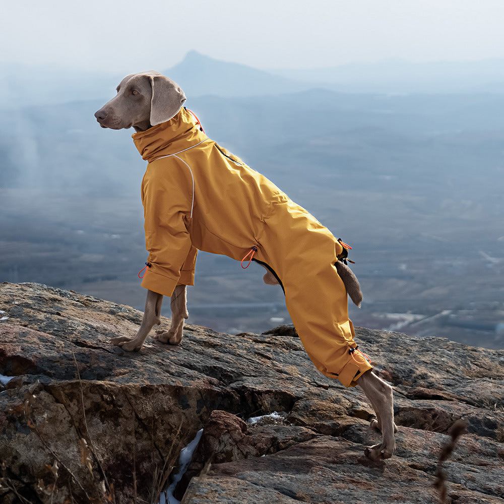 Pet Large Four Leg Windproof Turtleneck Warm Shell Jacket
