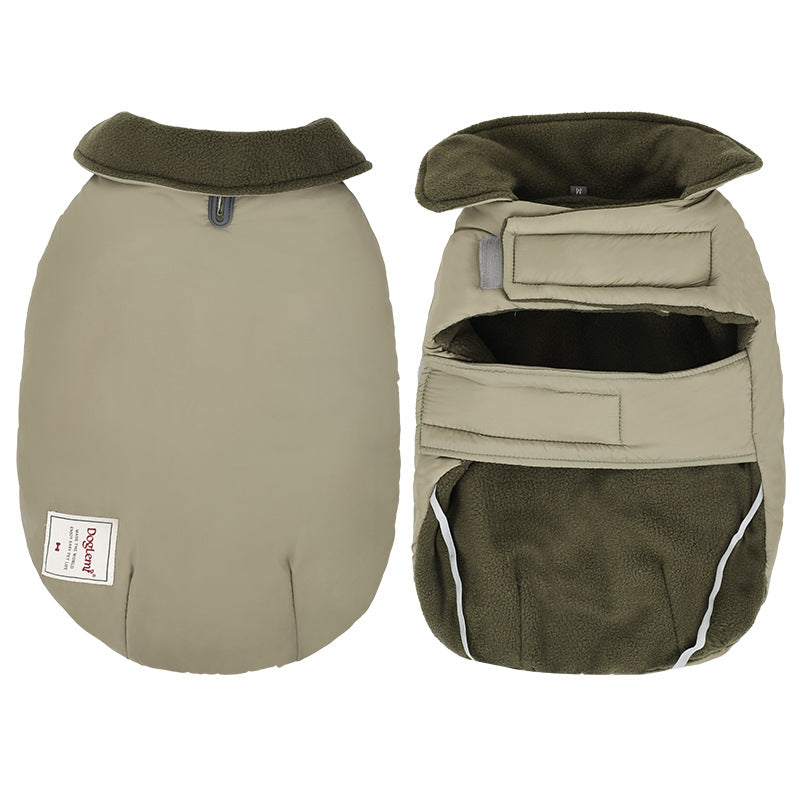 Pet Lapel Turtleneck Cotton Padded Warm Vest Clothing