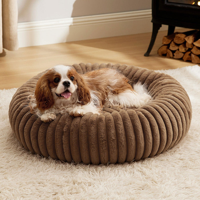 Plush Round Pet Bed Winter Warm Rabbit Fur Mat