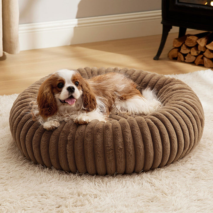 Plush Round Pet Bed Winter Warm Rabbit Fur Mat