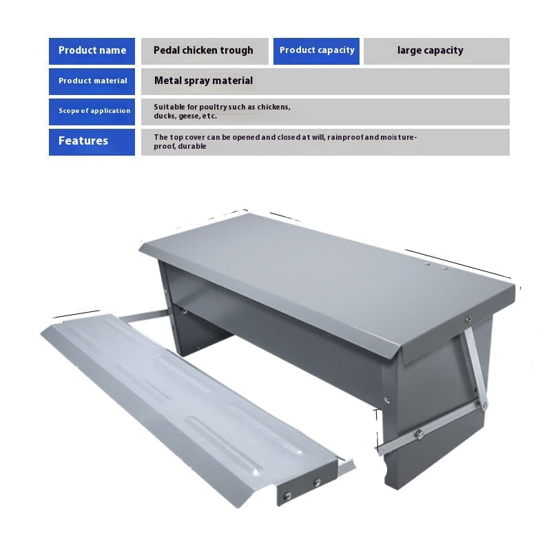 Pedal Type Automatic Poultry Feeder Trough