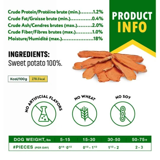 Sweet Potato Chips Treats For Dogs 10.6 Oz